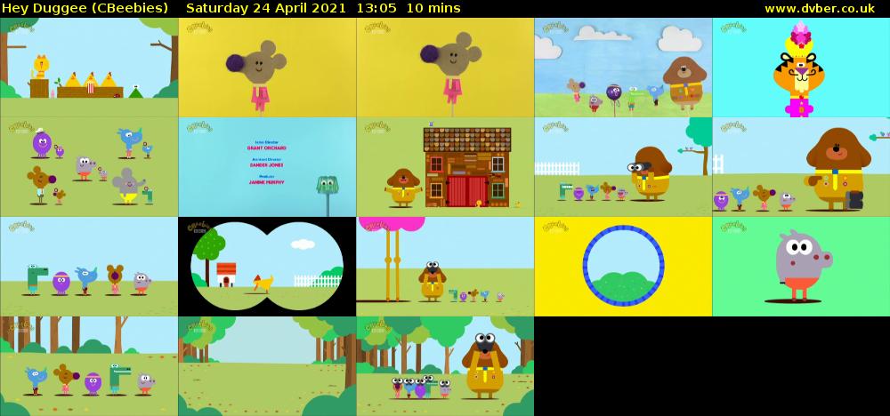 Hey Duggee (CBeebies) Saturday 24 April 2021 13:05 - 13:15
