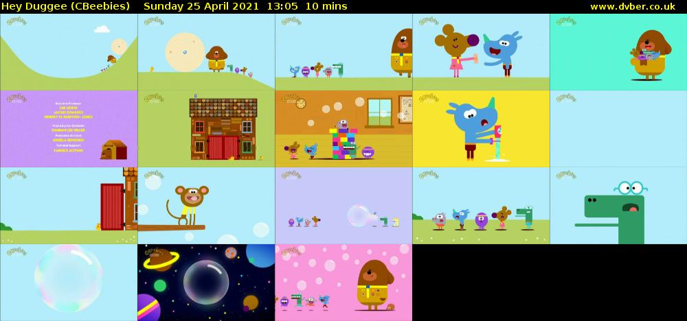 Hey Duggee (CBeebies) Sunday 25 April 2021 13:05 - 13:15