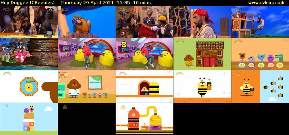 Hey Duggee (CBeebies) Thursday 29 April 2021 15:35 - 15:45