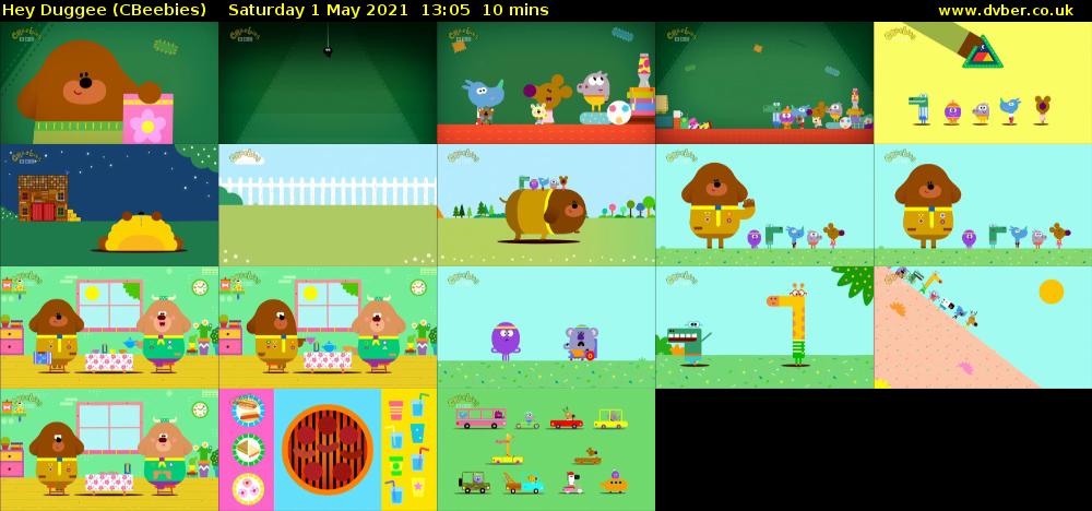 Hey Duggee (CBeebies) Saturday 1 May 2021 13:05 - 13:15
