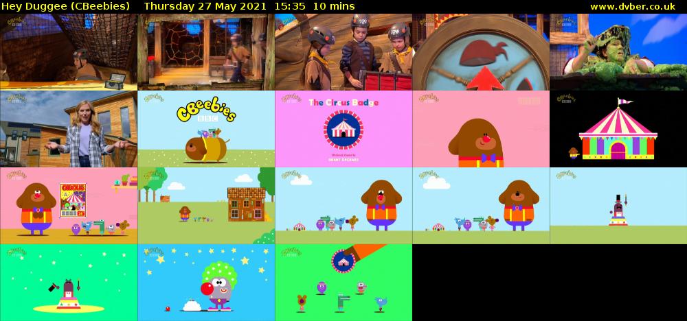 Hey Duggee (CBeebies) Thursday 27 May 2021 15:35 - 15:45