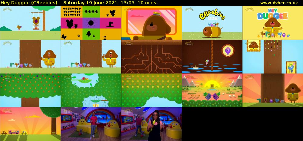 Hey Duggee (CBeebies) Saturday 19 June 2021 13:05 - 13:15