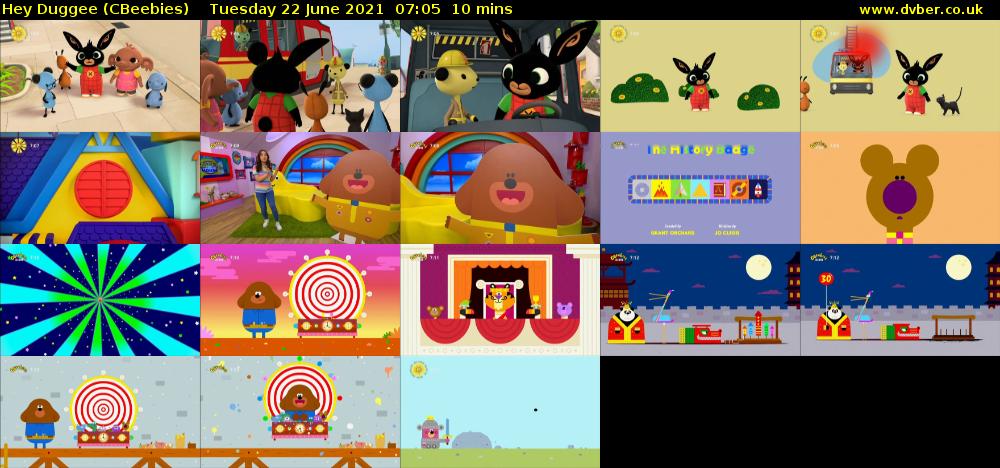 Hey Duggee (CBeebies) Tuesday 22 June 2021 07:05 - 07:15