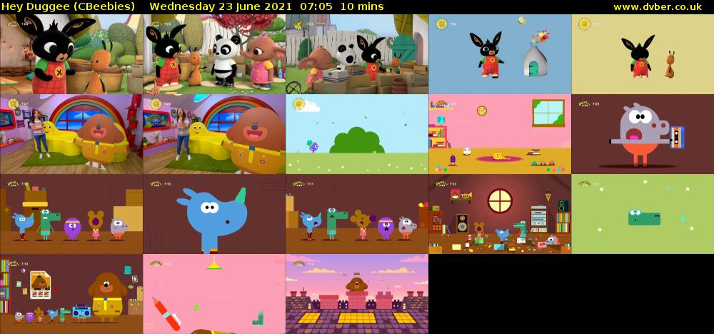 Hey Duggee (CBeebies) Wednesday 23 June 2021 07:05 - 07:15