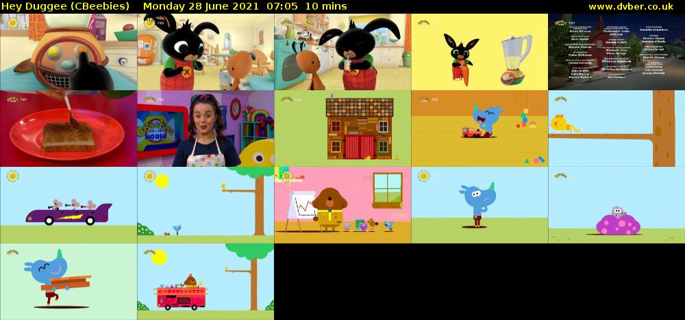 Hey Duggee (CBeebies) Monday 28 June 2021 07:05 - 07:15