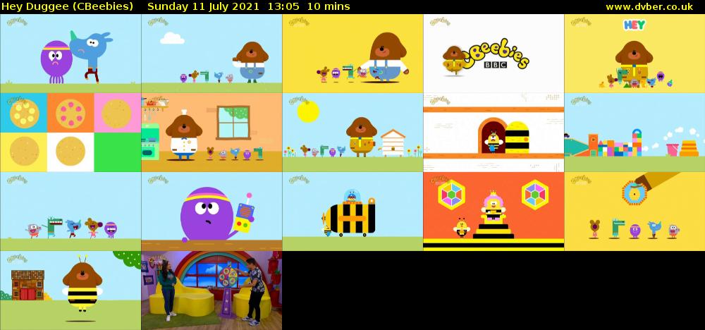 Hey Duggee (CBeebies) Sunday 11 July 2021 13:05 - 13:15