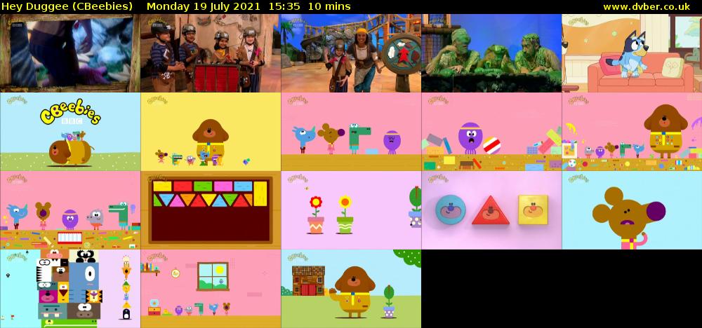 Hey Duggee (CBeebies) Monday 19 July 2021 15:35 - 15:45