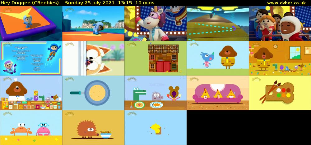 Hey Duggee (CBeebies) Sunday 25 July 2021 13:15 - 13:25