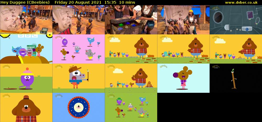 Hey Duggee (CBeebies) Friday 20 August 2021 15:35 - 15:45