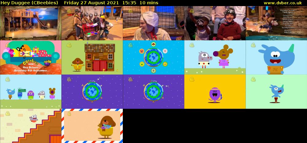 Hey Duggee (CBeebies) Friday 27 August 2021 15:35 - 15:45