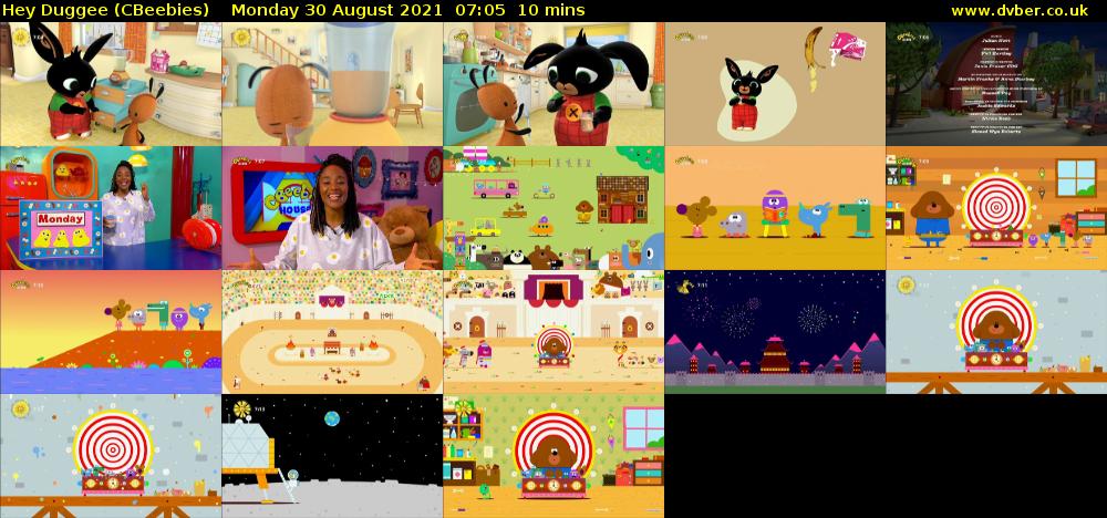 Hey Duggee (CBeebies) Monday 30 August 2021 07:05 - 07:15