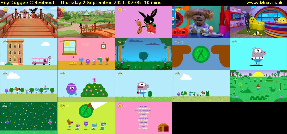 Hey Duggee (CBeebies) Thursday 2 September 2021 07:05 - 07:15