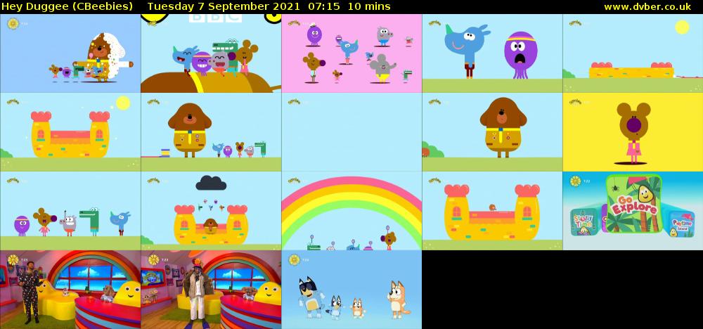 Hey Duggee (CBeebies) Tuesday 7 September 2021 07:15 - 07:25