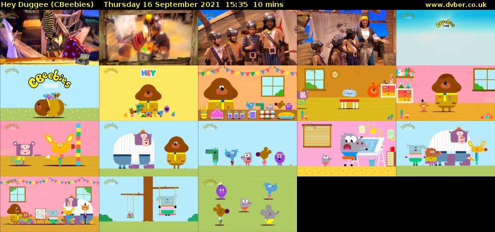 Hey Duggee (CBeebies) Thursday 16 September 2021 15:35 - 15:45