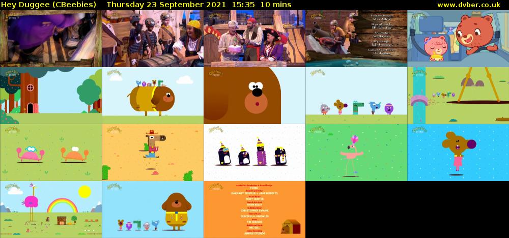 Hey Duggee (CBeebies) Thursday 23 September 2021 15:35 - 15:45