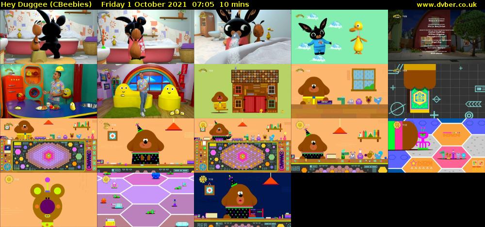 Hey Duggee (CBeebies) Friday 1 October 2021 07:05 - 07:15