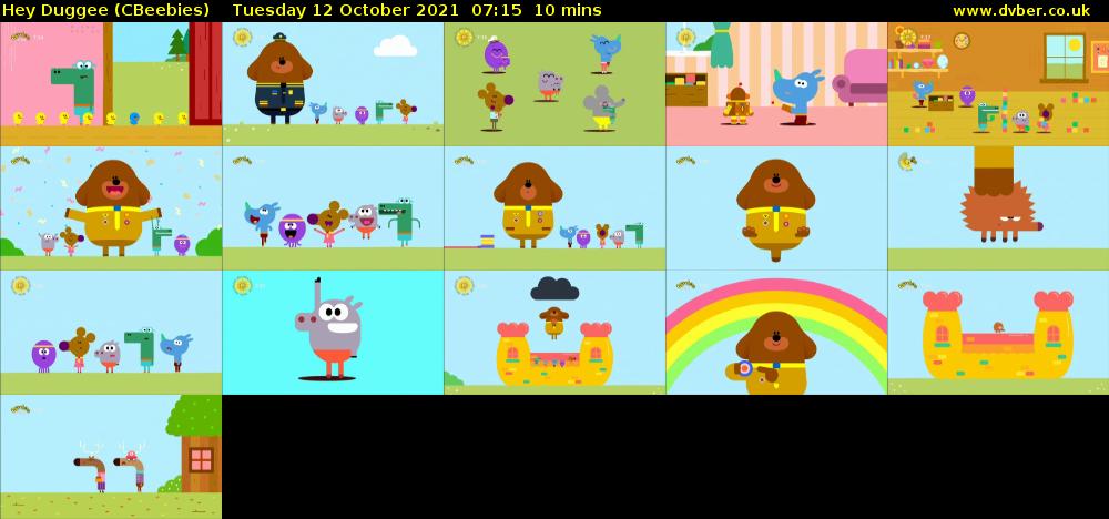 Hey Duggee (CBeebies) Tuesday 12 October 2021 07:15 - 07:25