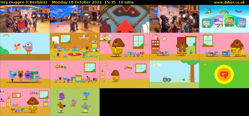 Hey Duggee (CBeebies) Monday 18 October 2021 15:35 - 15:45