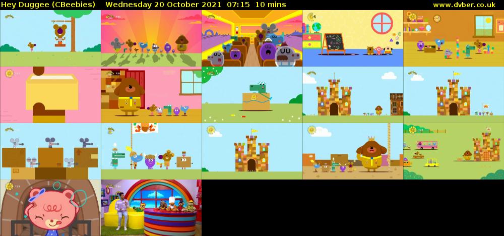 Hey Duggee (CBeebies) Wednesday 20 October 2021 07:15 - 07:25