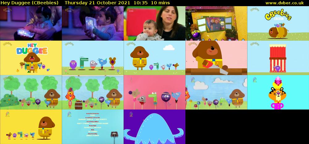 Hey Duggee (CBeebies) Thursday 21 October 2021 10:35 - 10:45