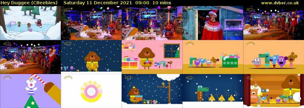 Hey Duggee (CBeebies) Saturday 11 December 2021 09:00 - 09:10