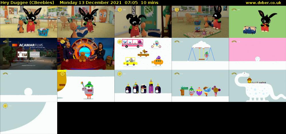 Hey Duggee (CBeebies) Monday 13 December 2021 07:05 - 07:15