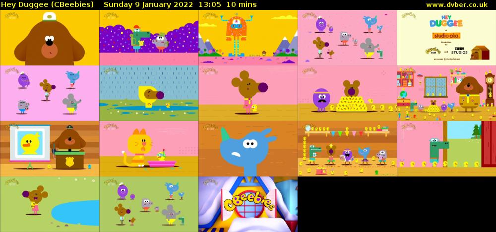 Hey Duggee (CBeebies) Sunday 9 January 2022 13:05 - 13:15