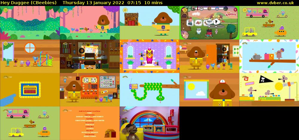 Hey Duggee (CBeebies) Thursday 13 January 2022 07:15 - 07:25