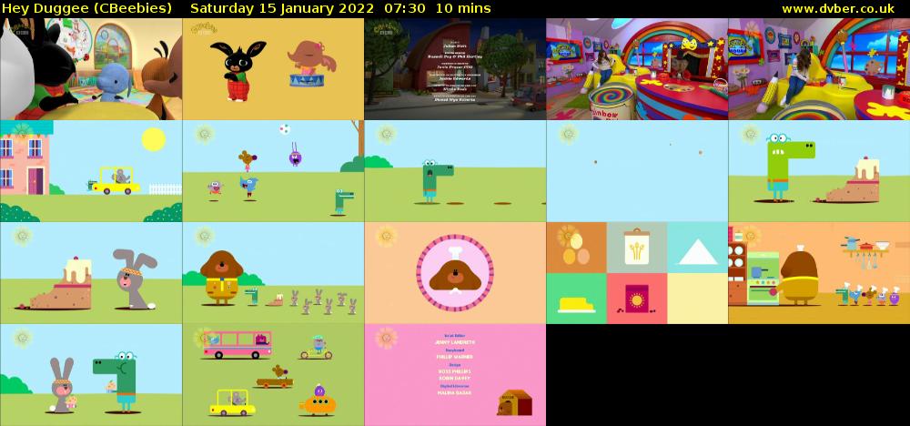 Hey Duggee (CBeebies) Saturday 15 January 2022 07:30 - 07:40