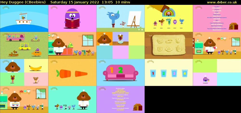 Hey Duggee (CBeebies) Saturday 15 January 2022 13:05 - 13:15