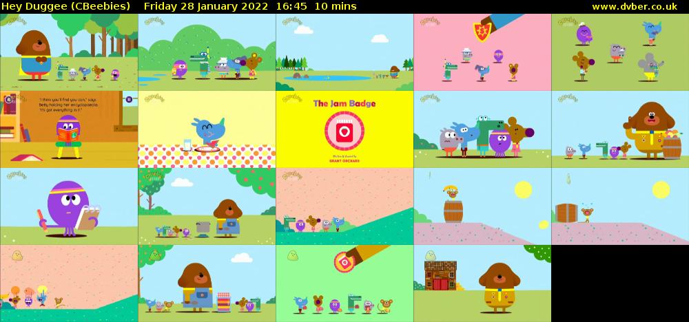 Hey Duggee (CBeebies) Friday 28 January 2022 16:45 - 16:55