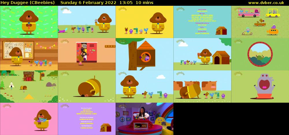 Hey Duggee (CBeebies) Sunday 6 February 2022 13:05 - 13:15