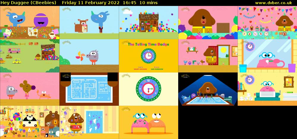 Hey Duggee (CBeebies) Friday 11 February 2022 16:45 - 16:55