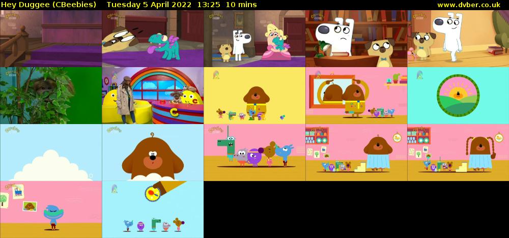 Hey Duggee (CBeebies) Tuesday 5 April 2022 13:25 - 13:35