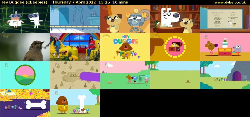 Hey Duggee (CBeebies) Thursday 7 April 2022 13:25 - 13:35