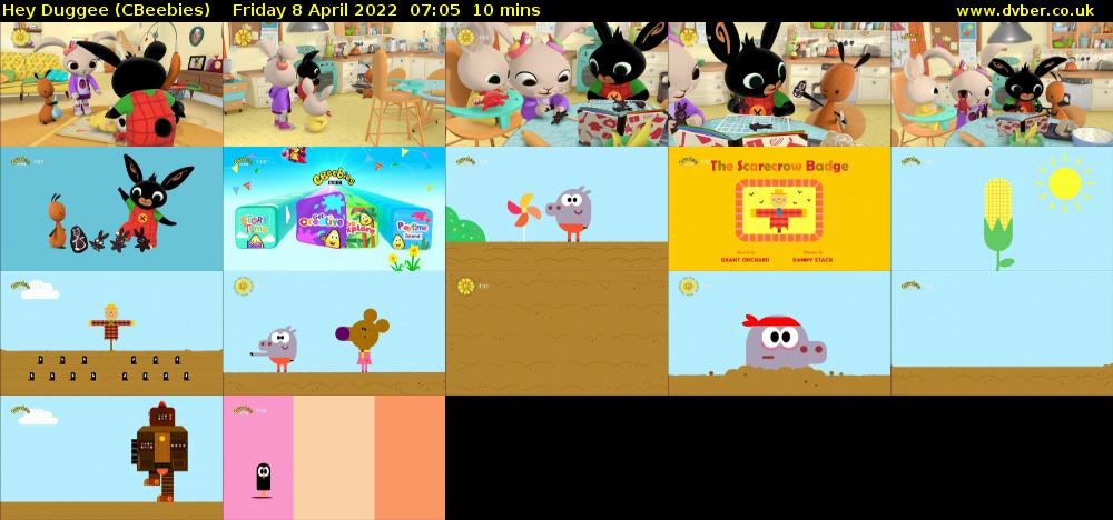 Hey Duggee (CBeebies) Friday 8 April 2022 07:05 - 07:15