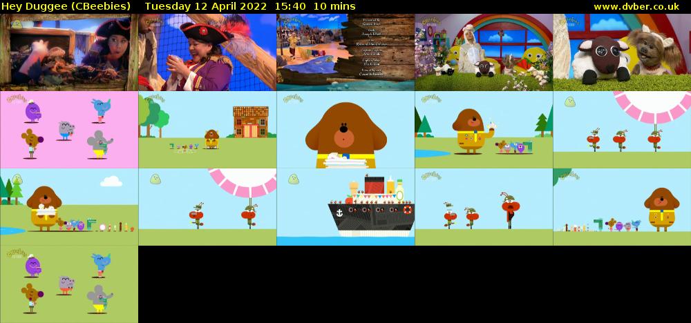 Hey Duggee (CBeebies) Tuesday 12 April 2022 15:40 - 15:50