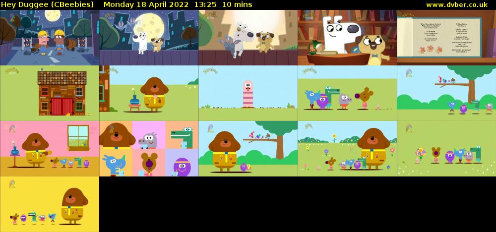 Hey Duggee (CBeebies) Monday 18 April 2022 13:25 - 13:35