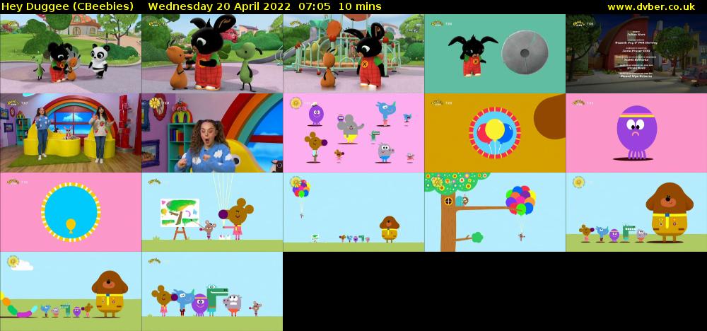 Hey Duggee (CBeebies) Wednesday 20 April 2022 07:05 - 07:15