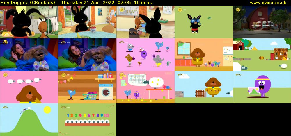 Hey Duggee (CBeebies) Thursday 21 April 2022 07:05 - 07:15
