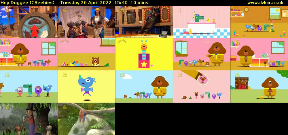 Hey Duggee (CBeebies) Tuesday 26 April 2022 15:40 - 15:50