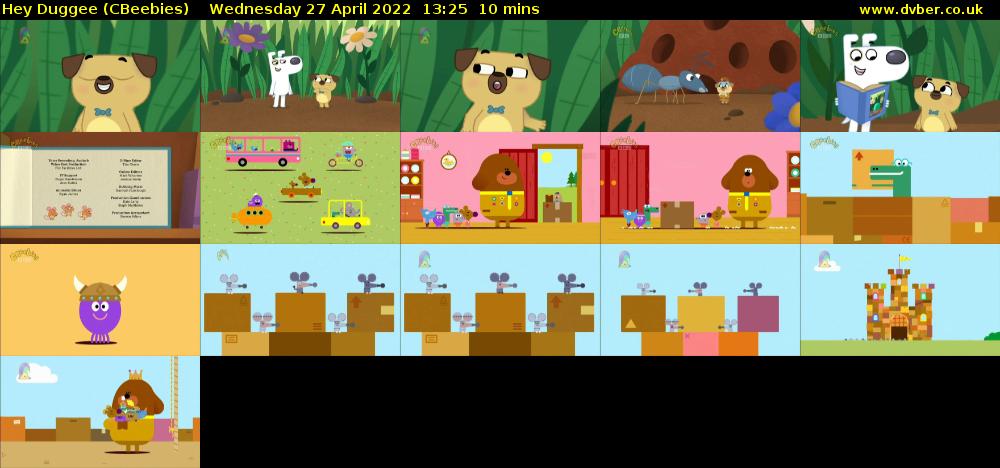 Hey Duggee (CBeebies) Wednesday 27 April 2022 13:25 - 13:35