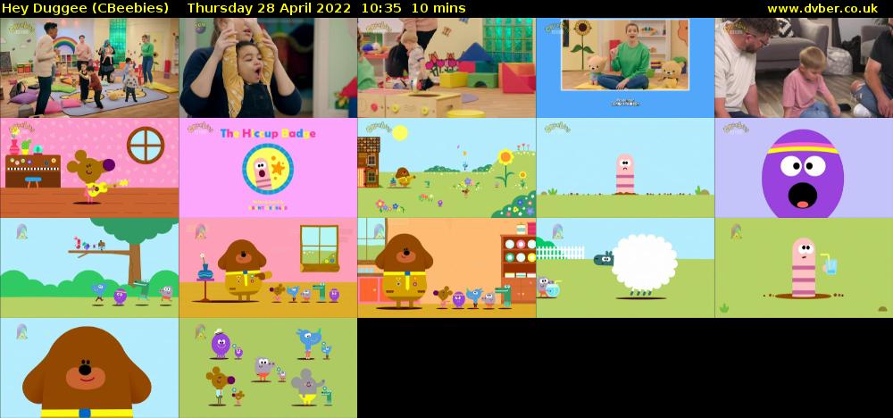 Hey Duggee (CBeebies) Thursday 28 April 2022 10:35 - 10:45