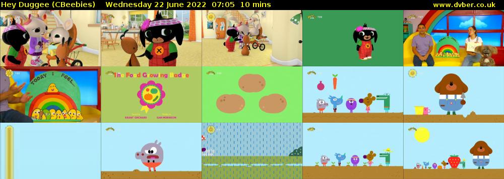 Hey Duggee (CBeebies) Wednesday 22 June 2022 07:05 - 07:15