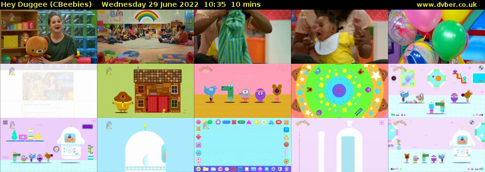 Hey Duggee (CBeebies) Wednesday 29 June 2022 10:35 - 10:45
