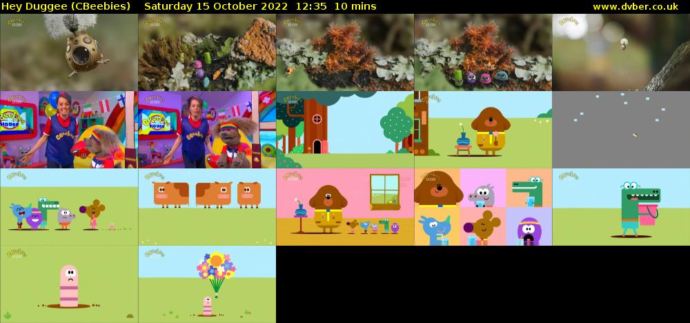 Hey Duggee (CBeebies) Saturday 15 October 2022 12:35 - 12:45