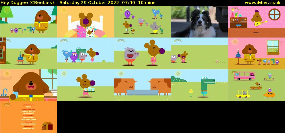 Hey Duggee (CBeebies) Saturday 29 October 2022 07:40 - 07:50