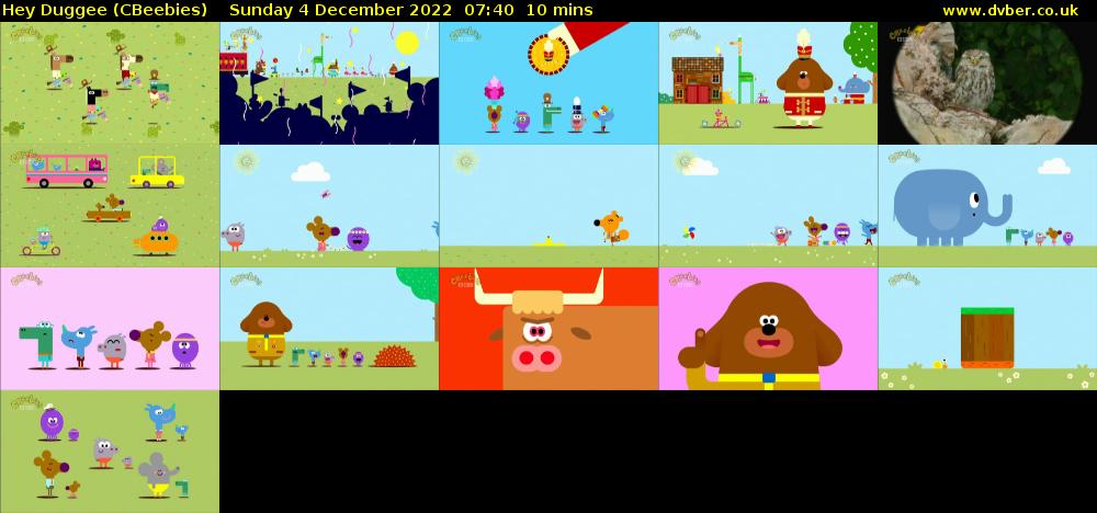 Hey Duggee (CBeebies) Sunday 4 December 2022 07:40 - 07:50