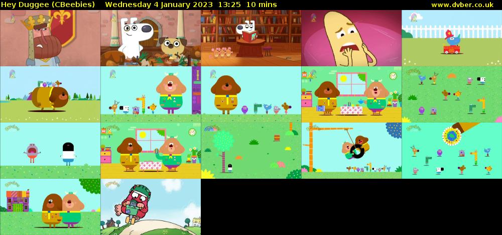 Hey Duggee (CBeebies) Wednesday 4 January 2023 13:25 - 13:35