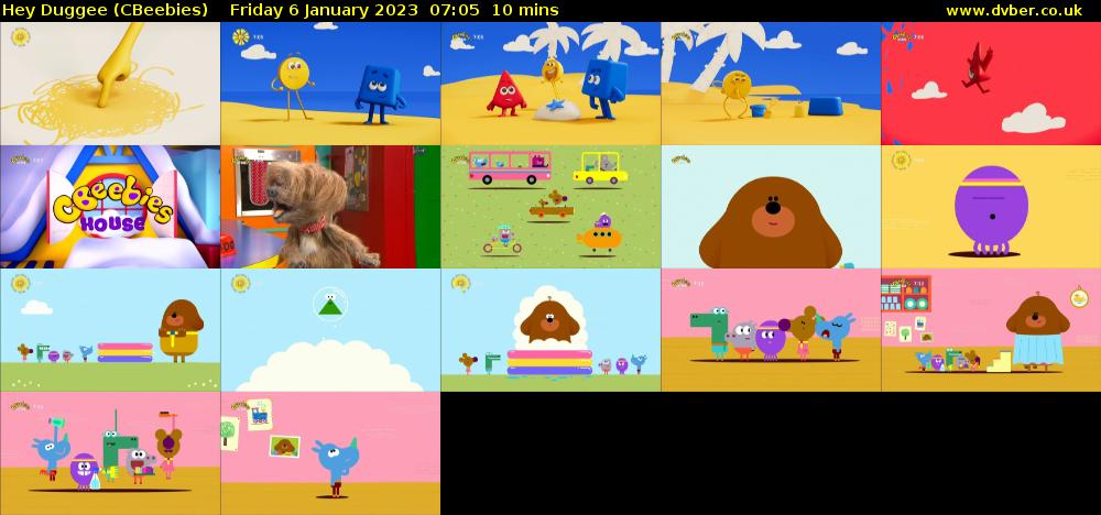 Hey Duggee (CBeebies) Friday 6 January 2023 07:05 - 07:15